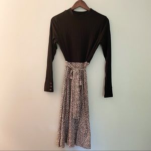 REB in J 220 Boutique NWT Leopard Print Midi Dress